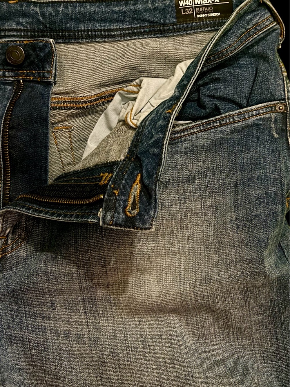 Buffalo David Bitton Men’s Blue Slim Straight Jeans